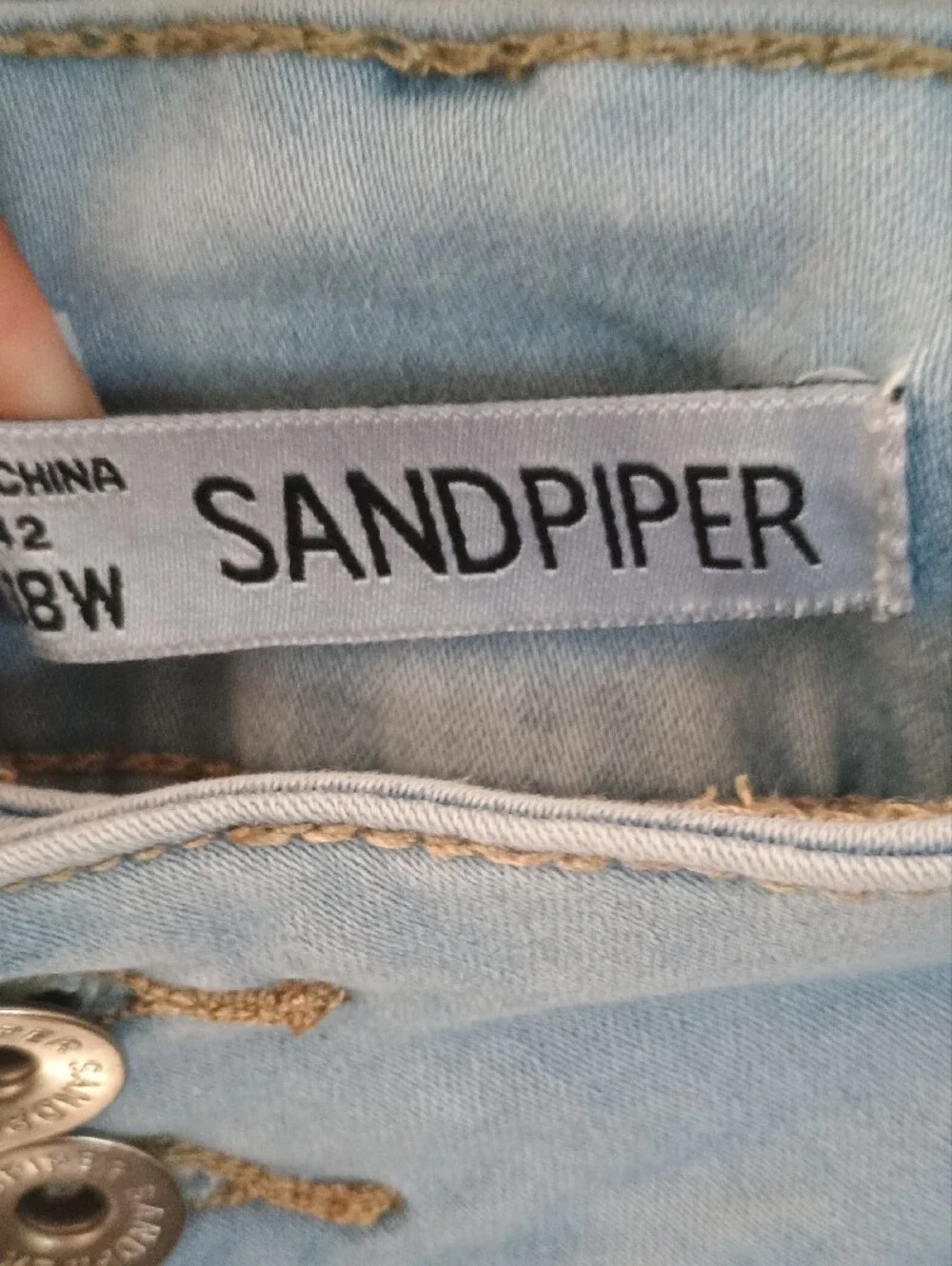 Sandpiper Light Blue Denim Bermuda Shorts